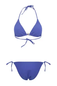TRENDYOLMİLLA Saks Blue Blue Triangle Covered Casting with accessories Regular Bikini Set - Image 5
