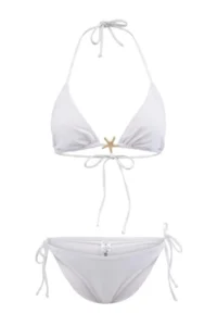 TRENDYOLMİLLA WHITE Triangle Covered Casting with accessories Regular Bikini Set - Image 4