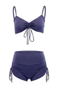 TRENDYOLMİLLA Mavi bralette Covered tunnelled OF shorts High Waist Bikini Set - Image 4