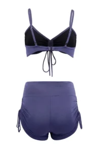 TRENDYOLMİLLA Mavi bralette Covered tunnelled OF shorts High Waist Bikini Set - Image 5