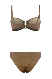 TRENDYOLMİLLA Brown Strapless with accessories Simli Regular Core Bikini Set - Image 5