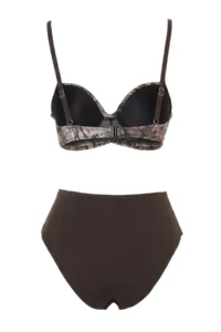 TRENDYOLMİLLA Snake Patterned balconette Covered Regular High Waist Bikini Set - Image 6