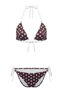 TRENDYOLMİLLA Leopard Patterned Piped Triangle Regular Regular Waist Bikini Set - Image 4