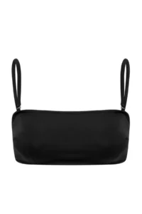 TRENDYOLMİLLA Black Strapless Covered Basic Bikini Top - Image 5