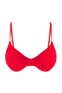 TRENDYOLMİLLA Red Gipelli balconette Covered Bikini Top - Image 7