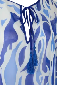TRENDYOLMİLLA Abstract Patterned Weaving slit Maxi Beach Dress - Image 8