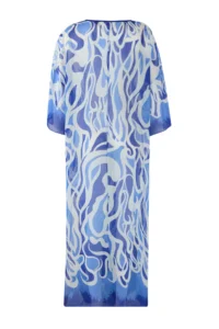 TRENDYOLMİLLA Abstract Patterned Weaving slit Maxi Beach Dress - Image 9