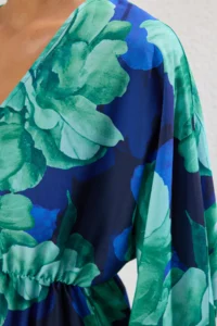 TRENDYOLMİLLA flower patterned Weaving slit Maxi Beach Dress - Image 4