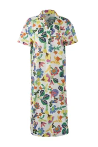 TRENDYOLMİLLA flower patterned Weaving slit 100% Cotton Beach Midi Dress - Image 6