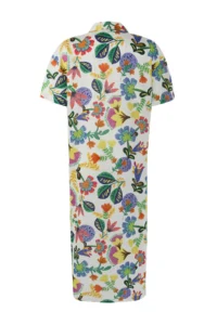 TRENDYOLMİLLA flower patterned Weaving slit 100% Cotton Beach Midi Dress - Image 8