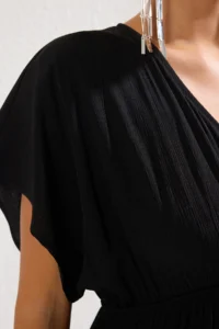 TRENDYOLMİLLA Black Weaving Tassel Maxi Beach Dress - Image 4