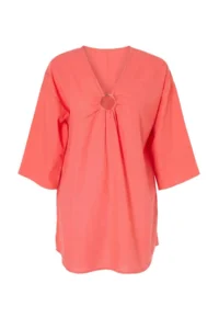TRENDYOLMİLLA Pomegranate Blossom Weaving Accessory Detailed Beach Mini Dress - Image 4
