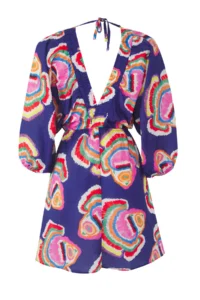 TRENDYOLMİLLA Su Six Patterned Weaving with flywheel 100% Cotton Beach Mini Dress - Image 6