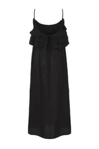 TRENDYOLMİLLA Black Weaving with flywheel Maxi Beach Dress - Image 7