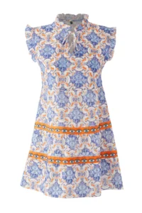 TRENDYOLMİLLA Tile Patterned Weaving striped 100% Cotton Beach Mini Dress - Image 5