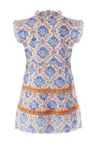 TRENDYOLMİLLA Tile Patterned Weaving striped 100% Cotton Beach Mini Dress - Image 6