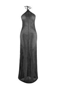 TRENDYOLMİLLA Black Knitwear Maxi Beach Dress - Image 5
