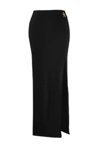 TRENDYOLMİLLA Black Knitting Accessory Detailed Maxi Beach Skirt - Image 8