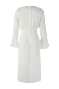 TRENDYOLMİLLA Ecru Weaving with flywheel Midi Beach Kimono&Kaftan - Image 6