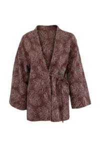 TRENDYOLMİLLA Brown Weaving Beach Mini Kimono&Kaftan - Image 4