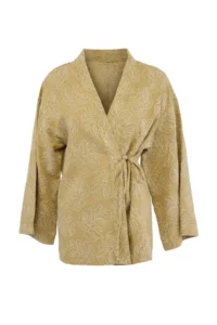 TRENDYOLMİLLA Light Khaki Weaving Beach Mini Kimono&Kaftan - Image 4