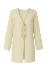TRENDYOLMİLLA Beige Weaving Beach Mini Kimono&Kaftan - Image 6