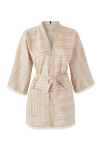 TRENDYOLMİLLA Striped Weaving Tassel Beach Mini Belted Kimono&Kaftan - Image 5