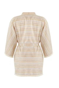 TRENDYOLMİLLA Striped Weaving Tassel Beach Mini Belted Kimono&Kaftan - Image 6