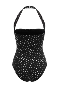 TRENDYOLMİLLA Puantiye Patterned Square Neck Covered Shaping hipster Swimsuit - Image 4