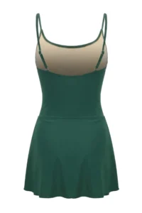 TRENDYOLMİLLA Emerald Green tied up Square Neck Covered Skirt Swimsuit - Image 6