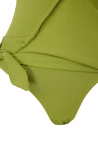 TRENDYOLMİLLA Green tied up Square Neck Covered Skirt Swimsuit - Image 6