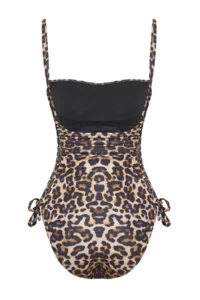 TRENDYOLMİLLA Leopard Patterned tunnelled Square Neck Covered brazilian Swimsuit - Image 6