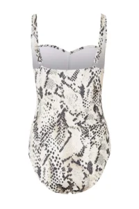 TRENDYOLMİLLA Snake Patterned Draped balconette Covered Regular Swimsuit - Image 6