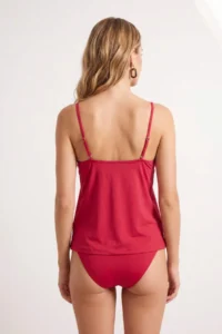 TRENDYOLMİLLA Burgundy with flywheel Tankini Bikini Set - Image 3