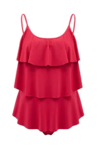 TRENDYOLMİLLA Burgundy with flywheel Tankini Bikini Set - Image 4