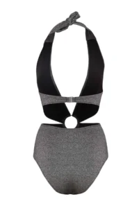 TRENDYOLMİLLA Black Deep V-neck Cut Out Detailed with accessories Simli Regular Mayokini - Image 6