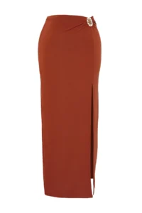TRENDYOLMİLLA Brick Red Knitting Maxi Döküm with accessories Beach Pareo - Image 9