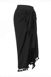 TRENDYOLMİLLA Black Weaving Tassel Maxi Beach Pareo - Image 4