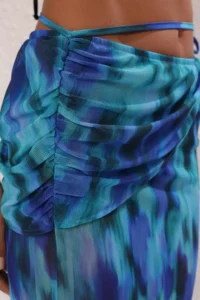TRENDYOLMİLLA Abstract Patterned Knitting Midi Beach Pareo - Image 3