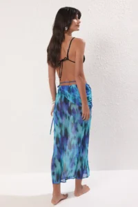 TRENDYOLMİLLA Abstract Patterned Knitting Midi Beach Pareo - Image 4