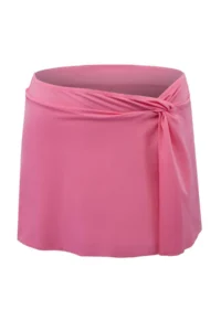 TRENDYOLMİLLA Pink Regular Waist Slit Detailed Skirt Bikini Bottom - Image 5