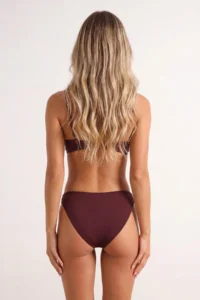 TRENDYOLMİLLA Brown V Cut High Waist Regular Basic Bikini Bottom - Image 3