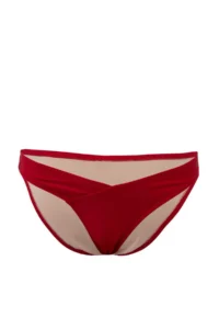 TRENDYOLMİLLA Red V Cut High Waist Regular Basic Bikini Bottom - Image 4