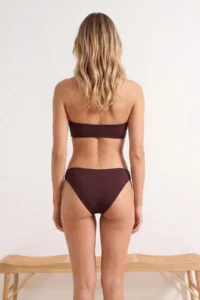 TRENDYOLMİLLA Brown Regular Waist Regular Basic Bikini Bottom - Image 3