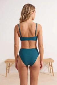 TRENDYOLMİLLA Petrol Regular Waist Regular Basic Bikini Bottom - Image 4