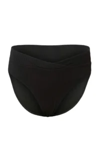 TRENDYOLMİLLA Black textured Regular Waist Regular Bikini Bottom - Image 4