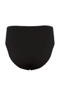 TRENDYOLMİLLA Black textured Regular Waist Regular Bikini Bottom - Image 5