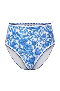 TRENDYOLMİLLA flower patterned Embroidery Detailed High Waist Regular Bikini Bottom - Image 3