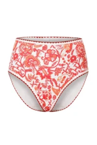 TRENDYOLMİLLA flower patterned Embroidery Detailed High Waist Regular Bikini Bottom - Image 4