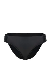 TRENDYOLMİLLA Black Drapeli Regular Waist Bikini Bottom - Image 4
